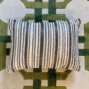 🧸 Premium Striped Beaded Accent Pillow